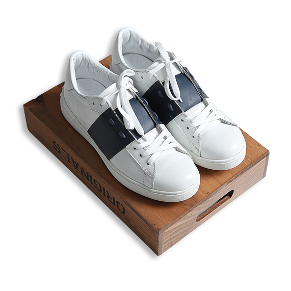 hand made. +4cm VALENX Open Sneakers (original leather 100%)